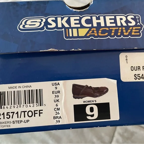 Skechers Brown Suede Loafers with Velcro Strap - Picture 6 of 9